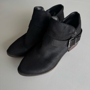 Fergalicious Black Ankle Booties with Buckle Detail